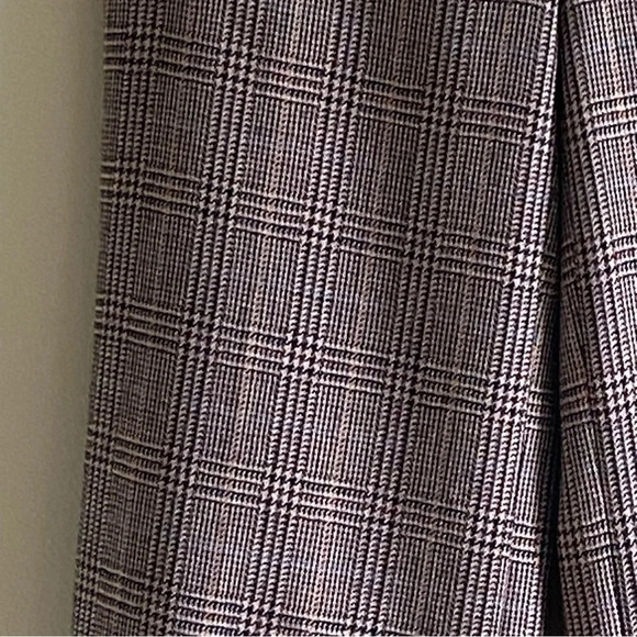 J Crew Favorite Fit wool plaid wide leg cuffed trousers pants. Size 0 - Picture 4 of 6